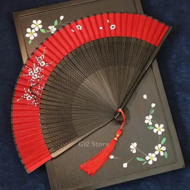 Quạt Xếp Cầm Tay Hoa Cổ Trang Trung Quốc Tết - Giá Rẻ 175k