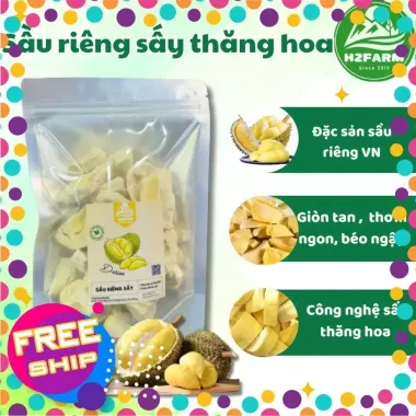 Sầu Riêng Sấy Thăng Hoa Đà Lạt - Giảm Giá Còn 99k - Ăn Vặt Thơm Ngon Tiện Lợi H2farm