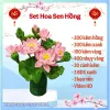 Set nguyên liệu hoa sen kẽm nhung handmade DIY trang trí nhà cửa giá rẻ chỉ 150k