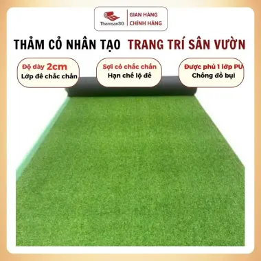 Thảm Cỏ Nhựa Nhân Tạo 2cm Cao Cấp Trang Trí Tường Nhà Quán Cà Phê Nhà Hàng Tiệc Cưới ( CỎ 2CM 5-5)