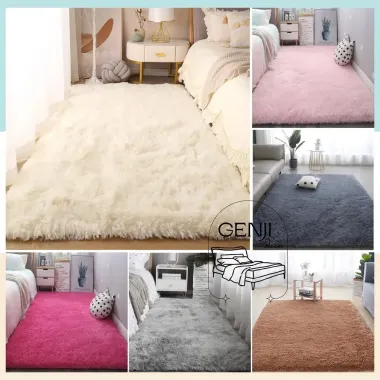 Thảm Lông Phòng Ngủ 1 Màu GENJI DECOR Cao Cấp - Giảm 36% Chỉ 57999đ