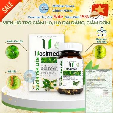 Viên Uống Giảm Ho Đờm, Viêm Họng, Phế Quản Vosimed - Freeship, Giảm Giá 280k