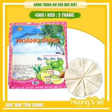 Bánh tráng bơ sữa Hoàng Dung 450g - Bánh phồng sữa miền tây ăn liền giá chỉ 50k