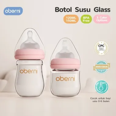 Bình Sữa Oberni Thủy Tinh Cao Cấp - Chống Sặc, Giảm Đầy Hơi, Giá 100k