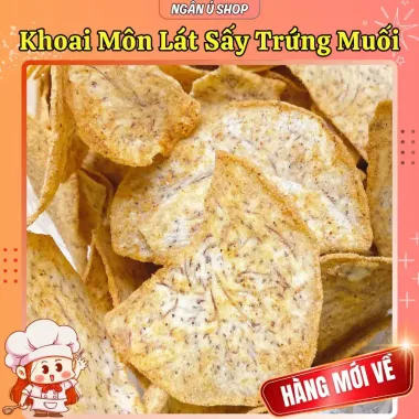 Khoai Môn Lát Trứng Muối Đà Lạt - Đặc Sản Thơm Ngon Giòn 500g Giá Rẻ 49k Khoai Môn Lát Trứng Muối Đà Lạt - Đặc Sản Thơm Ngon Giòn 500g Giá Rẻ 49k