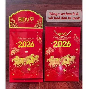 Lịch BIDV 2026 GIÁ CỰC SỐC - 66k! Lịch Ngân Hàng BIDV Size Lớn 26x38cm & 16x24cm