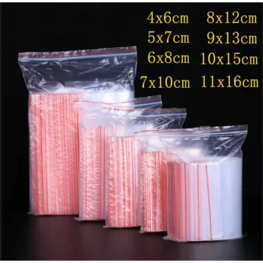 100 Chiếc Túi Niêm Phong Nhựa Trong Suốt Tủ Lạnh Thực Phẩm Tươi Túi - Dày Chống Thấm Nước Tự Khóa Túi - Bao Bì Trang Sức- Vận Chuyển Nhanh Tại Địa Phương