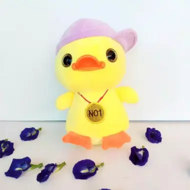 (25cm) Gấu bông gà đội mũ