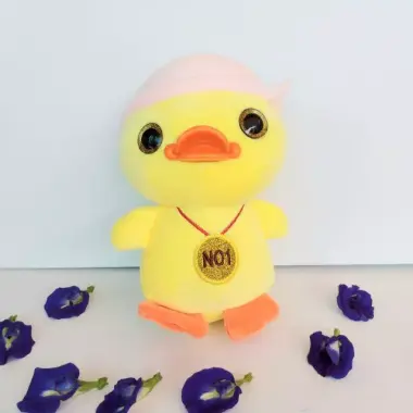 (25cm) Gấu bông gà đội mũ