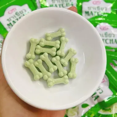 (5-15-30 Gói) Gói Kẹo C Matcha/ Caphe Hình Xương Chó Kẹo Matcha Xương Chó Tuổi Thơ 6