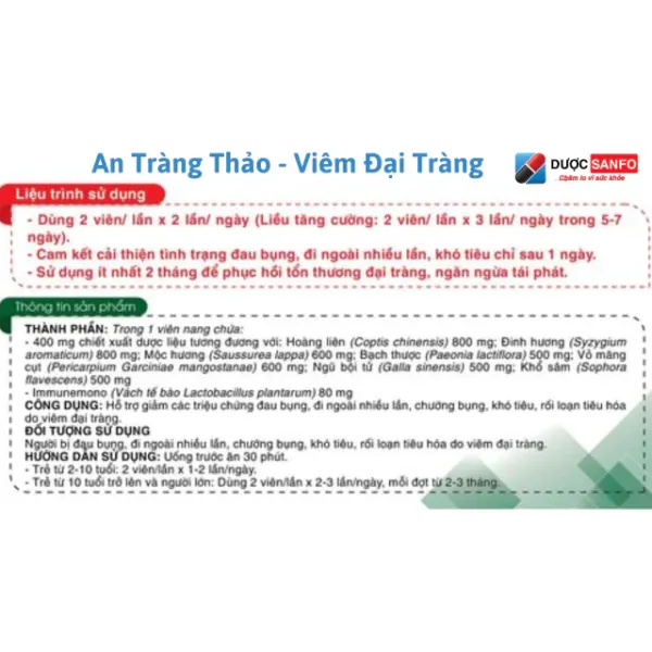 Hình ảnh sản phẩm An Tràng Thảo Giảm Viêm Đại Tràng, Hội Chứng Ruột Kích Thích Chỉ 109k