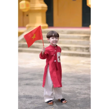 Áo Dài Tết Cho Bé Trai, Bé Gái, Mẹ&Bé, Cặp Anh&Em - Giảm 21% chỉ 315k 5