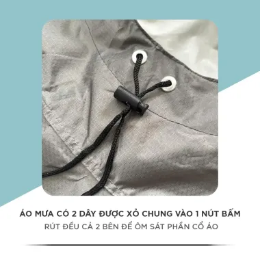 Áo Mưa Bít Hông Chống Thấm Tốt - Vải Tổ Ong, Mang Balo 1 Người, Giá Chỉ 99.000đ