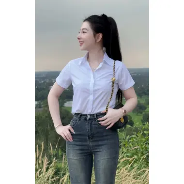 Áo Sơ Mi Nữ Trắng Cộc Tay Cao Cấp MQ Boutique - Giảm 21% Chỉ Còn 165.700đ