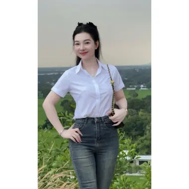 Áo Sơ Mi Nữ Trắng Cộc Tay Cao Cấp MQ Boutique - Giảm 21% Chỉ Còn 165.700đ