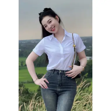 Áo Sơ Mi Nữ Trắng Cộc Tay Cao Cấp MQ Boutique - Giảm 21% Chỉ Còn 165.700đ