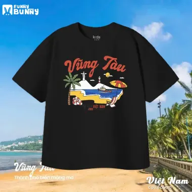 Áo Thun Du Lịch Trẻ Em Vũng Tàu Funny Bunny - Áo Phông Mùa Hè Cho Bé Trai Gái Đi Biển 3 Áo Thun Du Lịch Trẻ Em Vũng Tàu Funny Bunny - Áo Phông Mùa Hè Cho Bé Trai Gái Đi Biển 3
