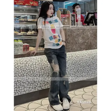 Áo Thun Nữ Kenzia Lady Siêu Cấp - Cotton 100% - Cổ Tròn Tay Ngắn Giá Rẻ 185.250đ 4
