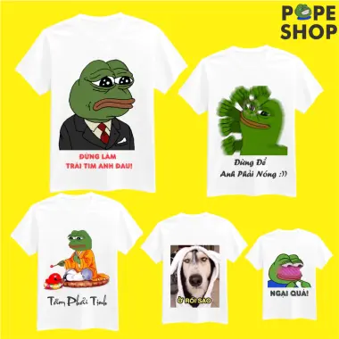 Áo Trend MeMe Hài Hước Bựa Nam Nữ Unisex, Áo hình pepe shop hài hước cute theo yêu cầu 2