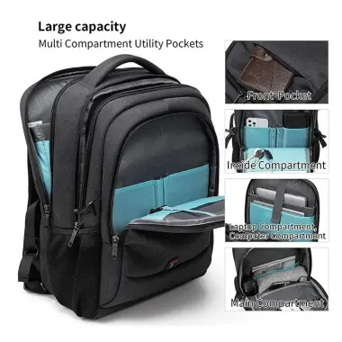 Ba lô laptop 17.3" nam, dung tích lớn, cổng USB, chống nước, giá chỉ 546k 3 Ba lô laptop 17.3" nam, dung tích lớn, cổng USB, chống nước, giá chỉ 546k 3