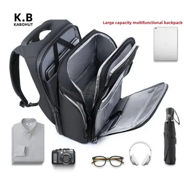 Balo đựng laptop Kabohut Túi đựng Laptop 17 Inch Túi du lịch dung tích lớn chống nước có cổng sạc USB 2
