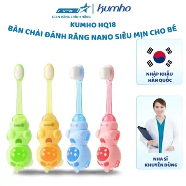 Bàn chải đánh răng cho bé 1-5 tuổi Kumho HQ18 Hàn Quốc lông bông kháng khuẩn giá rẻ 2 Bàn chải đánh răng cho bé 1-5 tuổi Kumho HQ18 Hàn Quốc lông bông kháng khuẩn giá rẻ 2