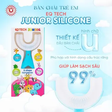 Bàn chải trẻ em Eq Tech silicon hình U - Làm sạch răng, bảo vệ nướu - Giá chỉ 31k! 3