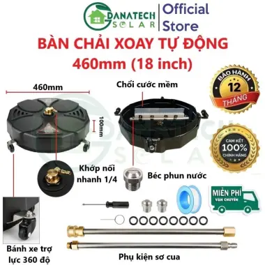 Bàn chải xoay tự động phun cao áp vệ sinh sàn