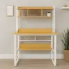 Bàn làm việc kèm 2 tầng thiết kế phong cách hiện đại, bàn học mặt gỗ MDF- nội thất giá xưởng 4