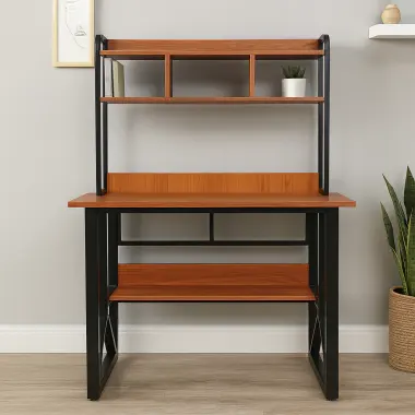 Bàn làm việc kèm 2 tầng thiết kế phong cách hiện đại, bàn học mặt gỗ MDF- nội thất giá xưởng 6 Bàn làm việc kèm 2 tầng thiết kế phong cách hiện đại, bàn học mặt gỗ MDF- nội thất giá xưởng 6
