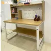 Bàn làm việc tại nhà, bàn học cho bé TIMAX khung bàn chữ U chắc chắn kết hợp giá sách có lỗ treo đồ 14