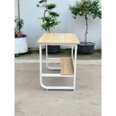 Bàn làm việc tại nhà, bàn học cho bé TIMAX khung bàn chữ U chắc chắn kết hợp giá sách có lỗ treo đồ 17