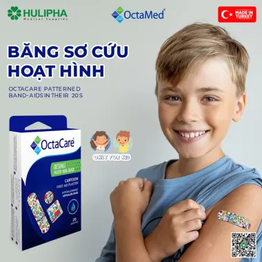 Băng Dán Sơ Cứu Y Tế OctaMed Hoạt Hình, Đa Dạng Kích Thước, Không Kích Ứng, Chịu Nước, Hộp 20 Miếng 6 Băng Dán Sơ Cứu Y Tế OctaMed Hoạt Hình, Đa Dạng Kích Thước, Không Kích Ứng, Chịu Nước, Hộp 20 Miếng 6
