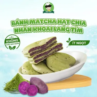Bánh Ăn Kiêng Matcha Hạt Chia Khoai Lang Tím Ít Đường Shin Food 250g-1kg Thơm Ngon Giá Tốt 59k 1