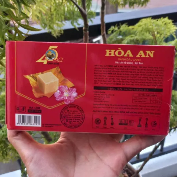Hình ảnh sản phẩm Bánh Đậu Xanh Hòa An 200g Hải Dương Chính Hãng Giá 30.000đ - Bánh Đặc Sản Hà Nội