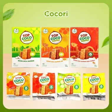 Bánh dừa nướng Top Coco xuất khẩu chính hãng giá chỉ 28k - 150g 180g giòn ngon 2