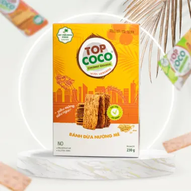 Bánh dừa nướng Top Coco xuất khẩu chính hãng giá chỉ 28k - 150g 180g giòn ngon 4
