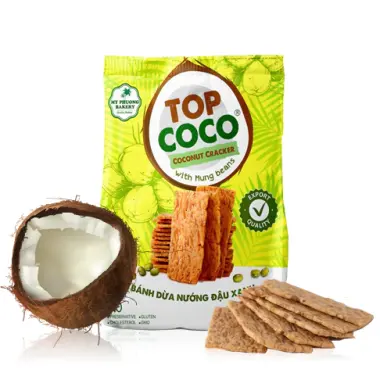 Bánh dừa nướng Top Coco xuất khẩu chính hãng giá chỉ 28k - 150g 180g giòn ngon 13