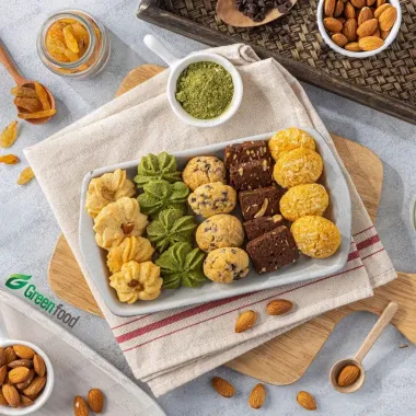 Bánh quy cookie nguyên cám 5 vị GreenFood 500g - Ngũ cốc healthy thơm ngon giá tốt 119k 3