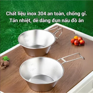 Bát Dã Ngoại Siêu Nhẹ Inox 304 Chống Dính Cắm Trại Giá Rẻ 55k 6 Bát Dã Ngoại Siêu Nhẹ Inox 304 Chống Dính Cắm Trại Giá Rẻ 55k 6