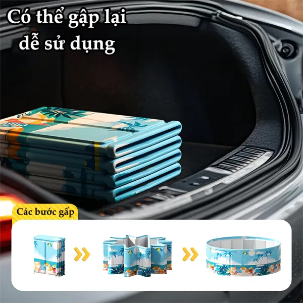 Hướng dẫn lắp đặt Bể Bơi Gấp Gọn Giá Rẻ Không Cần Bơm Hơi trong 30 phút