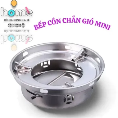 Bếp Cồn Inox Chắn Gió Cao Cấp - Nấu Lẩu, Du Lịch, Dã Ngoại Tiện Lợi Giá 56k 1