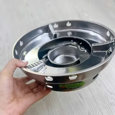 Bếp Cồn Inox Chắn Gió Cao Cấp - Nấu Lẩu, Du Lịch, Dã Ngoại Tiện Lợi Giá 56k 6