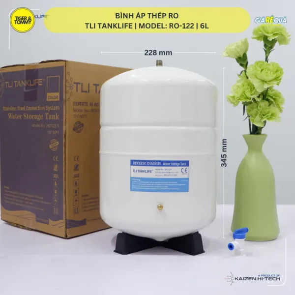 Hình ảnh sản phẩm Bình áp thép TLITanklife Aquaro RO 122 6 lít cho máy lọc nước Aosmith giá rẻ chỉ 177.510đ