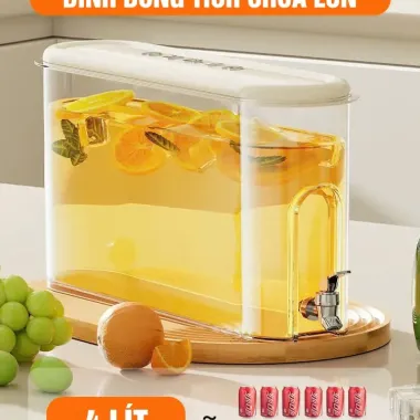 Bình Đựng Nước 4L UFORU Có Vòi Nhựa Cao Cấp - Giảm Giá Còn 210k Tủ Lạnh UFM741