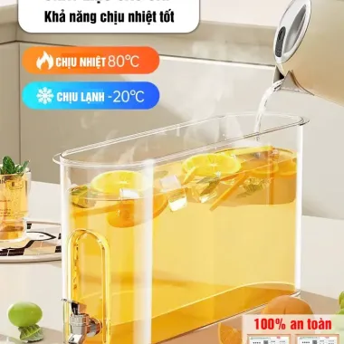 Bình Đựng Nước 4L UFORU Có Vòi Nhựa Cao Cấp - Giảm Giá Còn 210k Tủ Lạnh UFM741