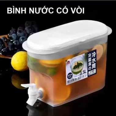 Bình Đựng Nước Chanh Detox 3.5L Có Vòi Cao Cấp - Giảm Giá Còn 25k! 1 Bình Đựng Nước Chanh Detox 3.5L Có Vòi Cao Cấp - Giảm Giá Còn 25k! 1