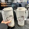 Bình Giữ Nhiệt Inox 316 Hello Kitty Dung Tích Lớn Có Ống Hút Giá Rẻ Cho Học Sinh Nam Nữ