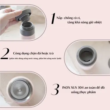 Bình giữ nhiệt TYESO 500ml Inox Sus 304 An Toàn - Giảm 22% còn 139k 5 Bình giữ nhiệt TYESO 500ml Inox Sus 304 An Toàn - Giảm 22% còn 139k 5