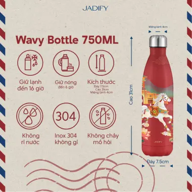 Bình Giữ Nhiệt Wavy 750ml Mã Tam Vùng Giảm Giá Cực Sốt Chỉ 579k - Jadify 2